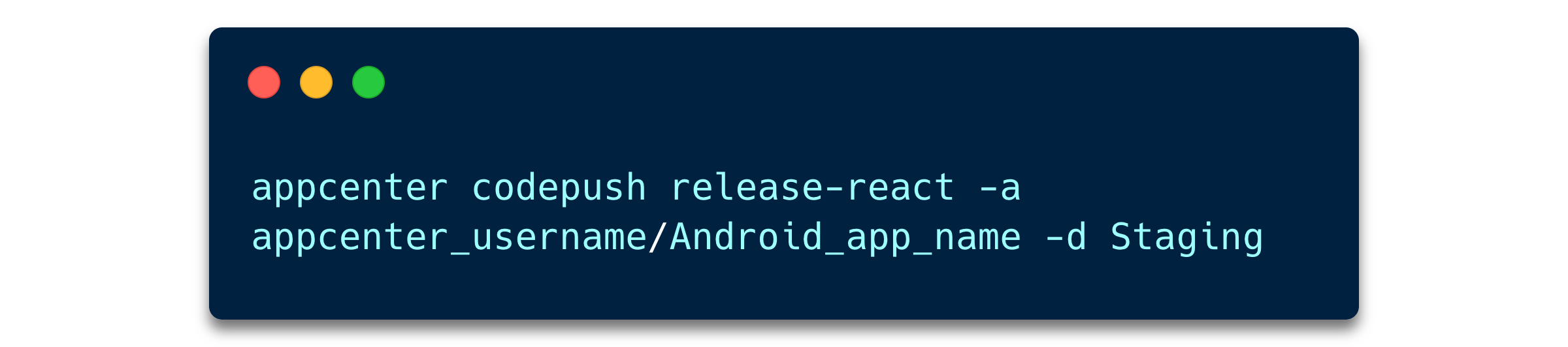 Updating your React Native app Live with CodePush  -  Step 15