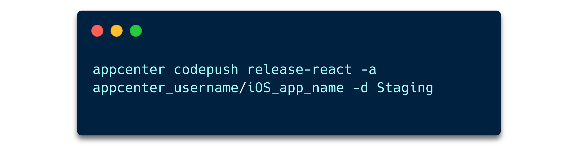 Updating your React Native app Live with CodePush  -  Step 9