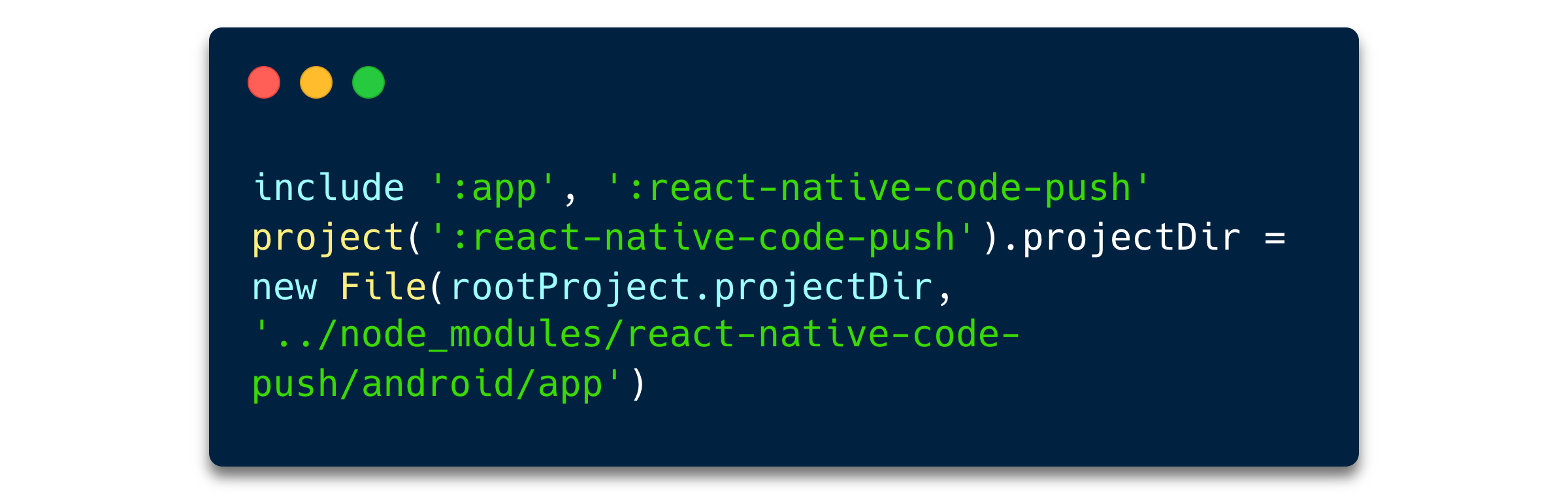 Updating your React Native app Live with CodePush  -  Step 11